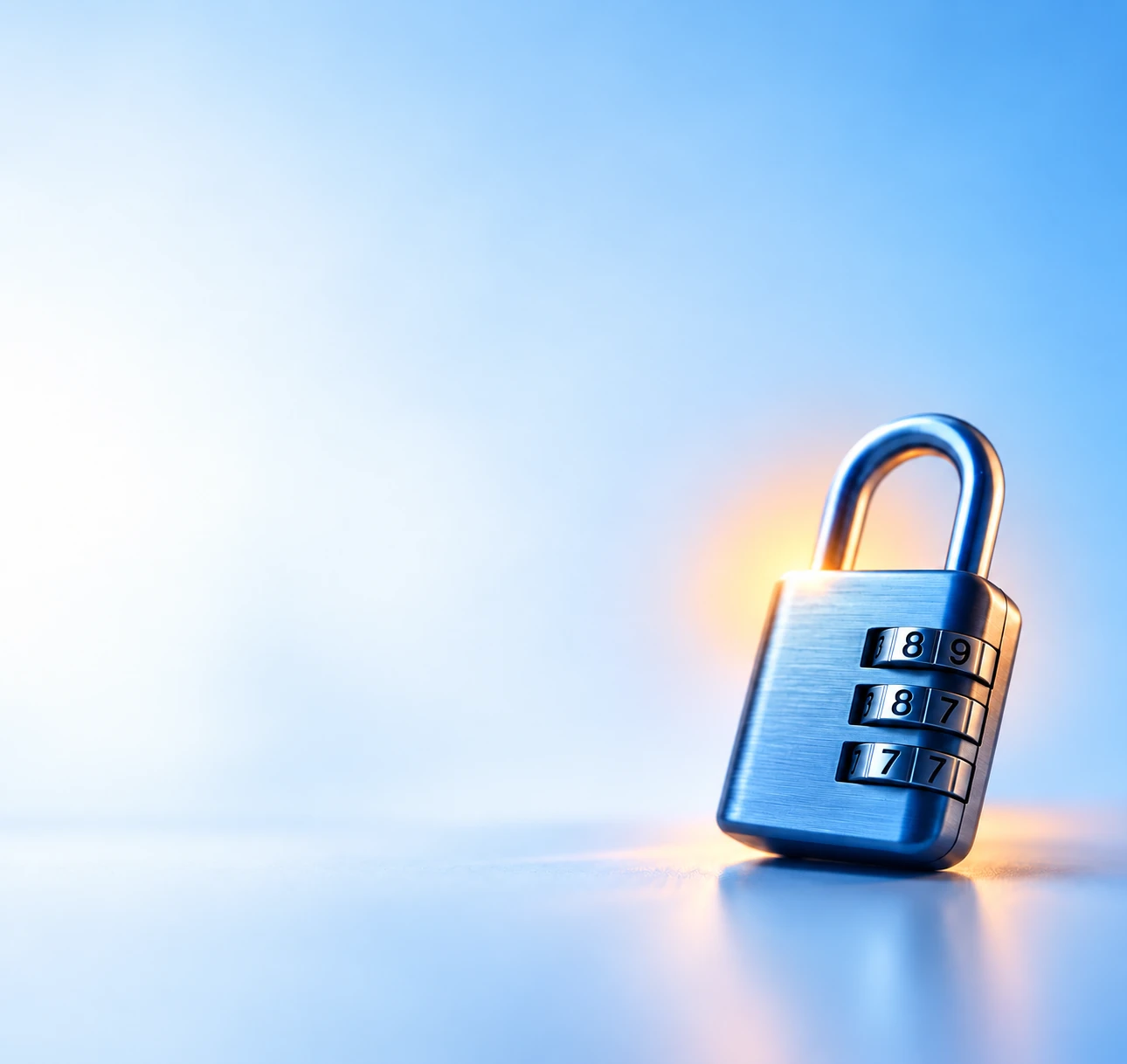 A closed combination padlock, representing Matterwire's security posture and data protection commitments.